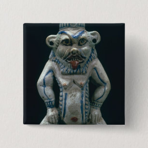 Kohl-Topf in Form von dem Gott Bes, neues Button