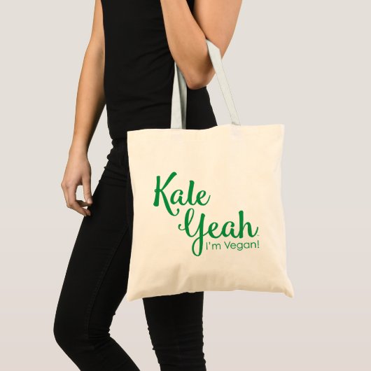 Kohl Yeah bin ich vegane Budget-Taschen-Tasche Tragetasche (Vorderseite (Produkt))