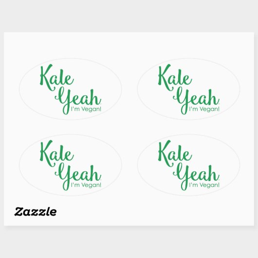 Kohl Yeah bin ich veganer Aufkleber (Blatt)