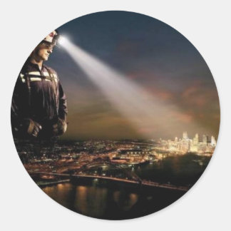 KOHLE BEHALTE UNSERE LICHTE AUF RUNDER AUFKLEBER