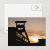 Kohle bei Sonnenuntergang Postkarte (Vorne/Hinten)