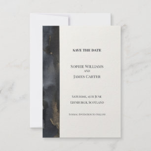 Kohle-Gold-Abstrakt-Karte zur Speicherung des Hoch Save The Date