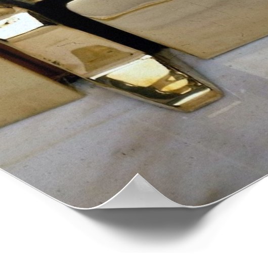 Kohle in Messingkorb Poster (Ecke)