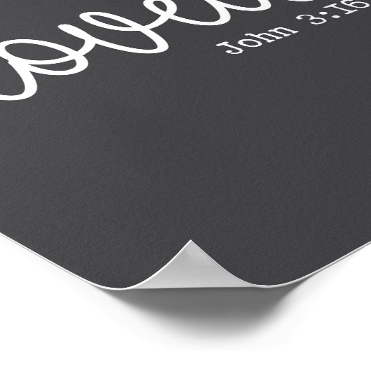 Kohle-Liebe Faith Quote minimalistisch Poster (Ecke)