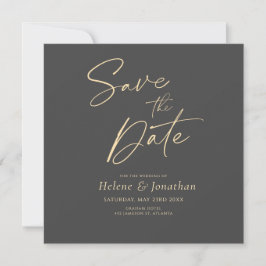 Kohle Moderne Save the Date Einladung