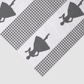 Kohle Modernes Hahnentrittmuster mit Mode-Silhouet Seidenpapier (Ausschnitt)