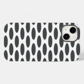 Kohle Modernes Oval in Emporiomoffa Case-Mate iPhone Hülle (Rückseite (Horizontal))