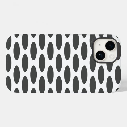 Kohle Modernes Oval in Emporiomoffa Case-Mate iPhone Hülle (Rückseite (Horizontal))