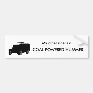 Kohle Powerd Hummer Autoaufkleber