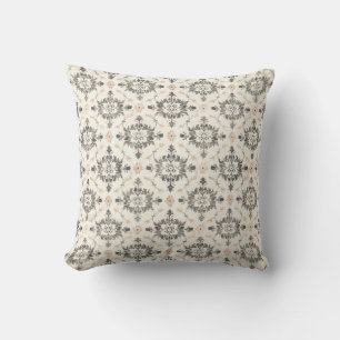 Kohle & Rouge-Franse-Damask-Wurfkissen Kissen