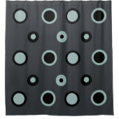 Kohle- und Ash-Punkte Duschvorhang (Vorderseite)