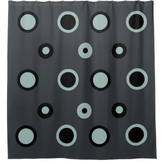 Kohle- und Ash-Punkte Duschvorhang (Vorderseite)