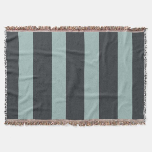 Kohle und Ash Streifen Decke (Vorderseite)