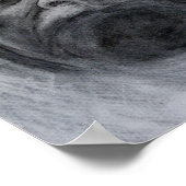 Kohle und Bleistift auf Papier zeichnend Poster (Ecke)