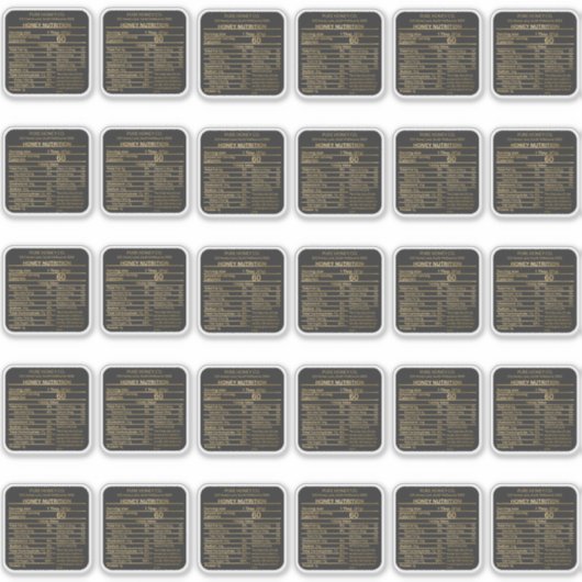 Kohle- und Goldhonignahrung Aufkleber (Vorderseite)