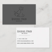 Kohle und Graue, moderne Cat- und Hundezeichen Visitenkarte (Vorne/Hinten)