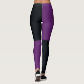 Kohle und Lila Denim, Leggings (Rückseite)