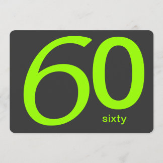 Kohle und Limone Custom 60. Geburtstag Einladung