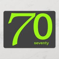 Kohle und Limone Custom 70. Geburtstag Einladung