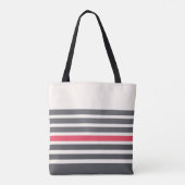 Kohle und rote Rose individuelle Name Tasche (Rückseite)