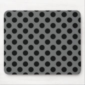 Kohle und schwarze Polka-Punkte Mousepad (Vorne)