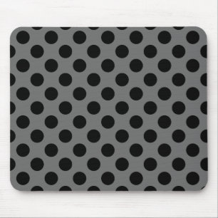 Kohle und schwarze Polka-Punkte Mousepad