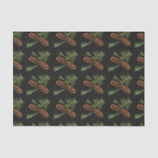 Kohle- und Wasserfarbenkiefern Seidenpapier (Vorderseite)