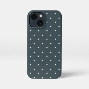 Kohle und weiße Polka Dots Telefonfälle iPhone 13 Mini Hülle