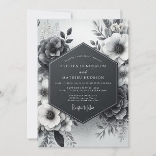 Kohle-Vesper-Flora-Hochzeit Einladung