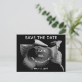 Kohle-Wildblume Save the Date Postkarte (Stehend Vorderseite)