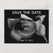 Kohle-Wildblume Save the Date Postkarte (Vorderseite)