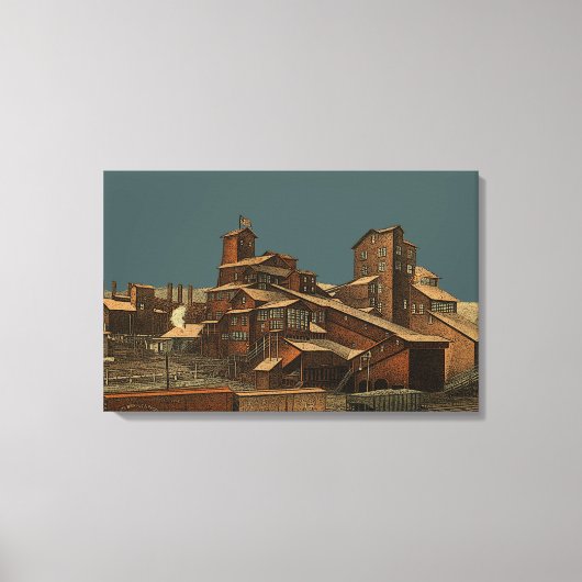 Kohlebergbau - Anthrazit Bergbau Bergbaumuseum Mon Leinwanddruck (Vorderseite)