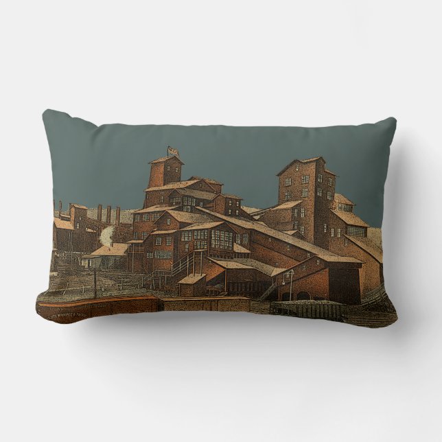 Kohlebergbau - Anthrazit Bergbau Bergbaumuseum Mon Lendenkissen (Vorderseite)