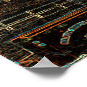 Kohlebergbau Anthrazit Kohlebergbau Bergnebel Poster (Ecke)