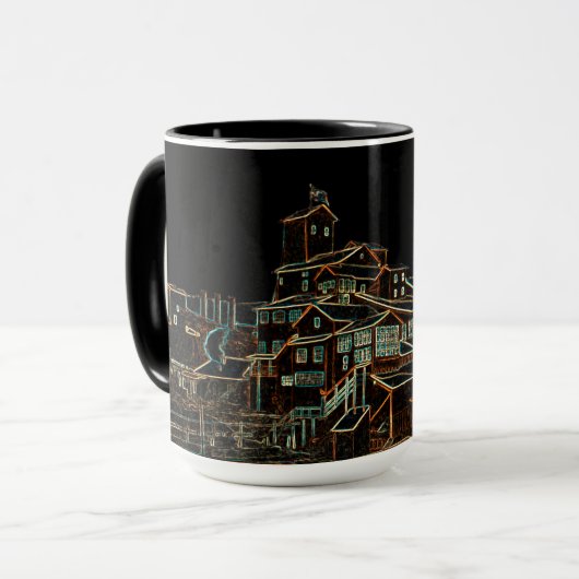 Kohlebergbau Anthrazit Kohlebergbau Bergnebel Tasse (Vorderseite Links)