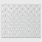 Kohlebergbau auf grauem Umschlagpapier Geschenkpapier (Flach)