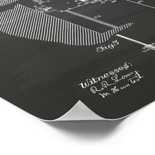 Kohlebergbaumaschine 1903 Patentenkabine Poster (Ecke)