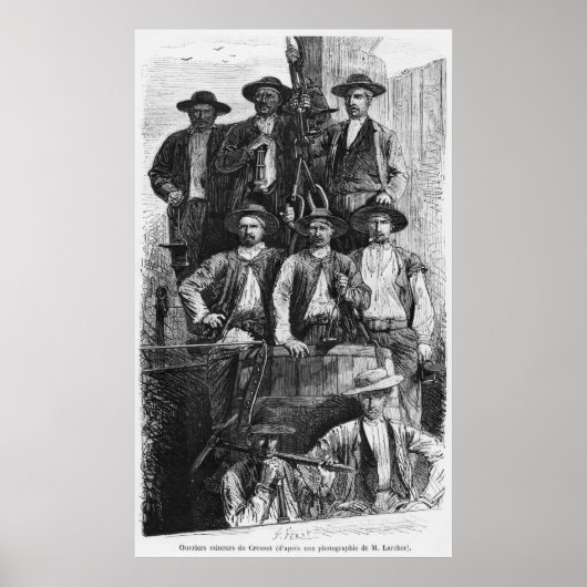 Kohlebergwerk Le Creusot während des zweiten Poster (Vorne)