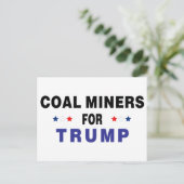 Kohlebergwerke für Trump Postkarte (Stehend Vorderseite)
