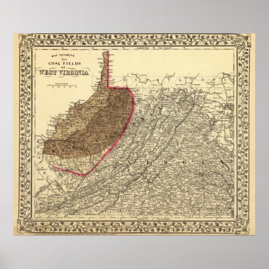 Kohlefelder in West-Virginia Poster (Vorne)