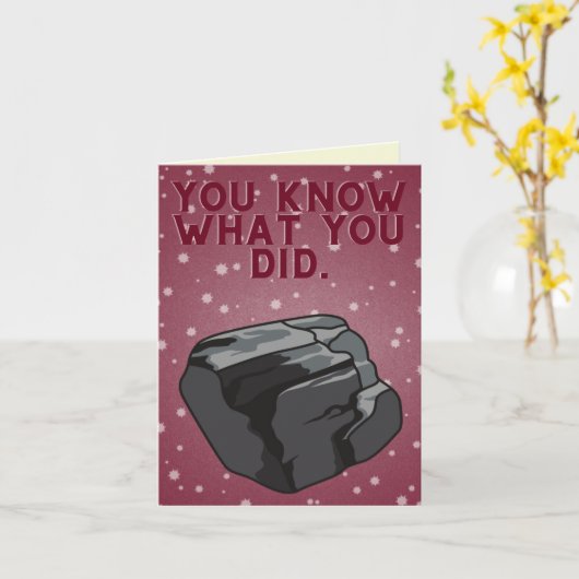 Kohleflasche Sie wissen, was Sie lustige Weihnacht Karte (Gelbe Blume)