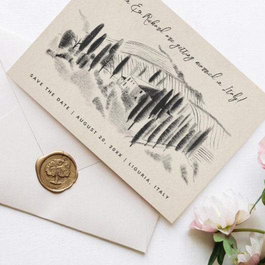 Kohlegekochte Italienische Weinkellerei Save the D Save The Date