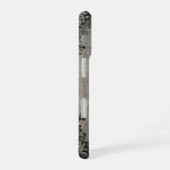 Kohlegotische Rabenmonogramminitiale iPhone 16 Hülle (Rechte Seite)