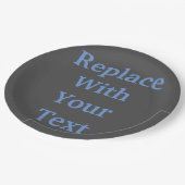 Kohleheizkörper Hinzufügen eines eigenen Textausta Pappteller (Schrägansicht)