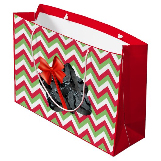Kohleklumpen Große Geschenktüte (Rückseite Schrägansicht)