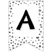 Kohlekonfetti-Wasserfarben-Dots-Jagdflagge Wimpelkette (Dritte Fahne)