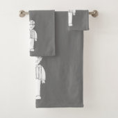 Kohleminer Badetuch Set Dunkelgrau (Insitu)