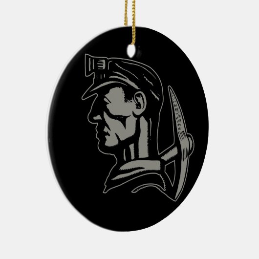 KOHLEN-BERGMANN KERAMIKORNAMENT (Rechts)