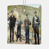 Kohlen-Bergmänner 1910 Keramikornament (Links)