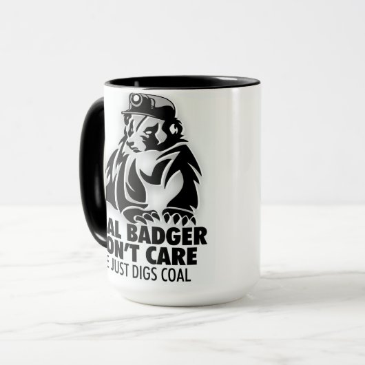 KOHLEN-DACHS TASSE (Vorderseite Links)